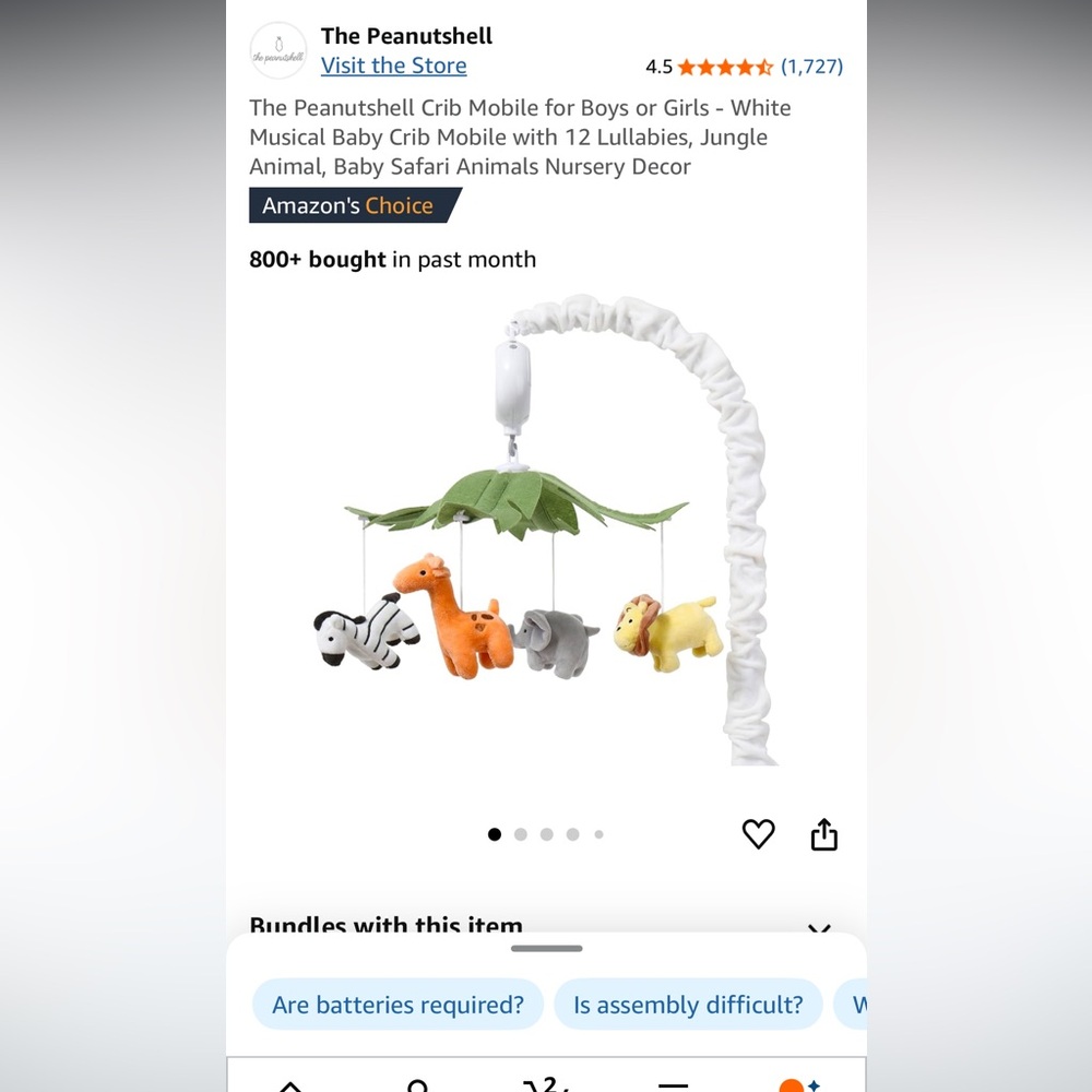 Green and Orange Stuffed Animal Mobile
